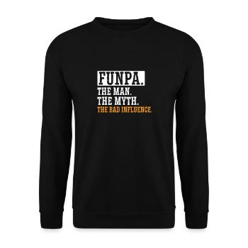 Funpa Definition Der Mann Der Mythos Der - Unisex Pullover - Schwarz - Vorne - Alina (178cm) & Michal (187cm)