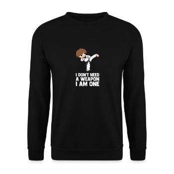 Taekwondo Taekwondoin Tae-Kwon-Do Tae Kwon Do - Unisex Sweatshirt - black - Front - Alina (178cm) & Michal (187cm)