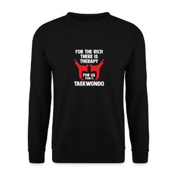 Taekwondo Taekwondoin Tae-Kwon-Do Tae Kwon Do - Unisex Sweatshirt - black - Front - Alina (178cm) & Michal (187cm)