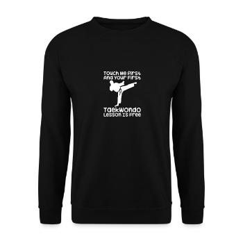 Taekwondo Taekwondoin Tae-Kwon-Do Tae Kwon Do - Unisex Sweatshirt - black - Front - Alina (178cm) & Michal (187cm)