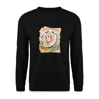 Cinema cinema with popcorn - Unisex Sweatshirt - black - Front - Alina (178cm) & Michal (187cm)