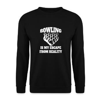 Bowling Gift Kegel Bowler Kegeln Bowling ball - Unisex Sweatshirt - black - Front - Alina (178cm) & Michal (187cm)