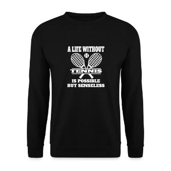Tennis Tennis players Tennis club Rackets - Unisex Sweatshirt - black - Front - Alina (178cm) & Michal (187cm)