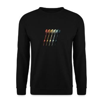 Darts Team Darts Club Funny Darts Evening - Unisex Sweatshirt - black - Front - Alina (178cm) & Michal (187cm)
