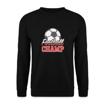 Fußballer Geschenk Fußball Geburtstag - Unisex Pullover - Schwarz - Vorne - Alina (178cm) & Michal (187cm)