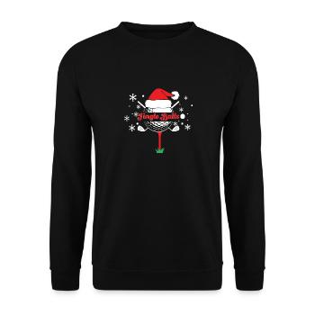 Golfspieler Sport Golferinnen Golfer Weihnachten - Unisex Pullover - Schwarz - Vorne - Alina (178cm) & Michal (187cm)