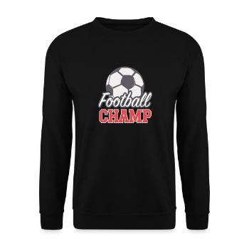 Fußballer Geschenk Fußball Geburtstag - Unisex Pullover - Schwarz - Vorne - Alina (178cm) & Michal (187cm)