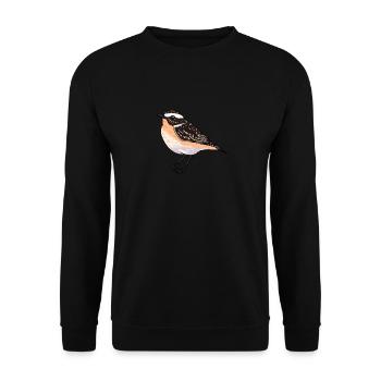 Whinchat Bird of the Year Whinchat - Unisex Sweatshirt - black - Front - Alina (178cm) & Michal (187cm)