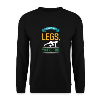 Lustiges Marathon Läufer Laufen Cross Country - Unisex Pullover - Schwarz - Vorne - Alina (178cm) & Michal (187cm)