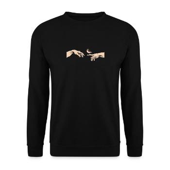 Whinchat Bird of the Year Whinchat - Unisex Sweatshirt - black - Front - Alina (178cm) & Michal (187cm)