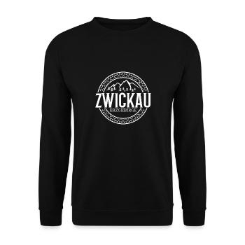 Zwickau Erzgebirge - Unisex Pullover - Schwarz - Vorne - Alina (178cm) & Michal (187cm)