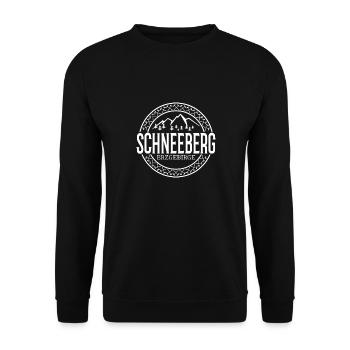 Schneeberg Erzgebirge - Unisex Pullover - Schwarz - Vorne - Alina (178cm) & Michal (187cm)