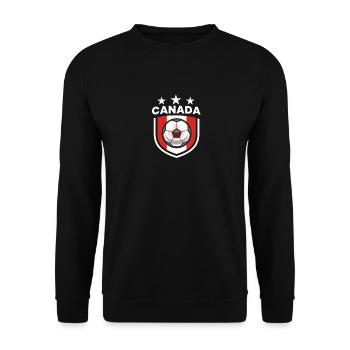 Canada National Soccer Team Country Flag Football - Unisex Sweatshirt - black - Front - Alina (178cm) & Michal (187cm)