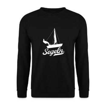 Segler Segelboot Meer Segeln - Unisex Pullover - Schwarz - Vorne - Alina (178cm) & Michal (187cm)