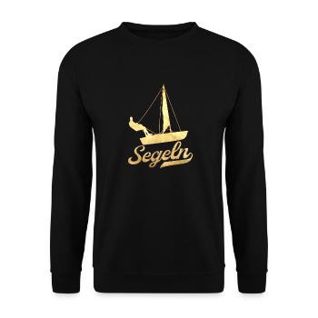 Segler Segelboot Meer Segeln - Unisex Pullover - Schwarz - Vorne - Alina (178cm) & Michal (187cm)