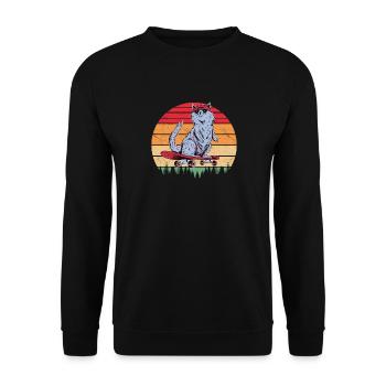 Skaters Skate Skateboarding Skateboard - Sweat-shirt Unisexe - noir - Devant - Alina (178cm) & Michal (187cm)