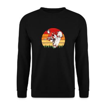 Skaters Skate Skateboarding Skateboard - Sweat-shirt Unisexe - noir - Devant - Alina (178cm) & Michal (187cm)