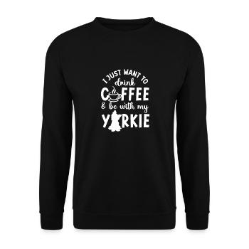 Yorkshire Terrier Yorkie Dog Cadeau - Sweat-shirt Unisexe - noir - Devant - Alina (178cm) & Michal (187cm)