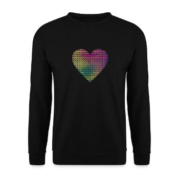 Herz-Pi-Tag lustige Grafik Mathe-Lehrer-Informatik - Unisex Pullover - Schwarz - Vorne - Alina (178cm) & Michal (187cm)