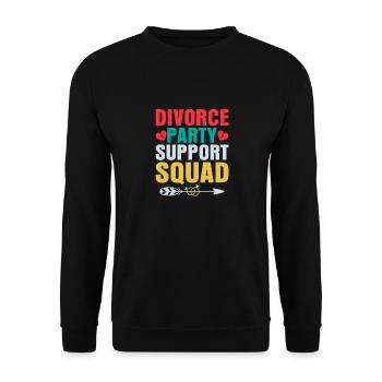 Divorce Party Support Squad Divorcee Ex-Wife Men W - Unisex Sweatshirt - black - Front - Alina (178cm) & Michal (187cm)