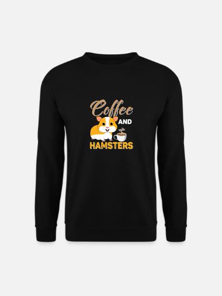 Coffee and Hamster Lover Gift - Unisex Sweatshirt - black