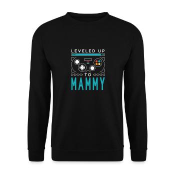 Leveled Up to Mammy Gamer Mom Gaming Mommy Family - Unisex Sweatshirt - black - Front - Alina (178cm) & Michal (187cm)