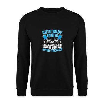 Peintre de carrosserie automobile comme un peintre ordinaire mais plus - Sweat-shirt Unisexe - noir - Devant - Alina (178cm) & Michal (187cm)