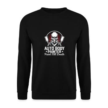 Peinture de carrosserie automobile jusqu’à la mort Détail de la carrosserie de voiture - Sweat-shirt Unisexe - noir - Devant - Alina (178cm) & Michal (187cm)