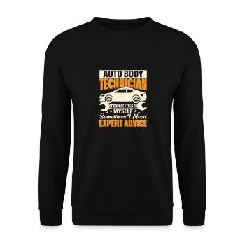 Auto Body Technician Of Course I Talk To Myself So - Unisex Sweatshirt - black - Front - Alina (178cm) & Michal (187cm)