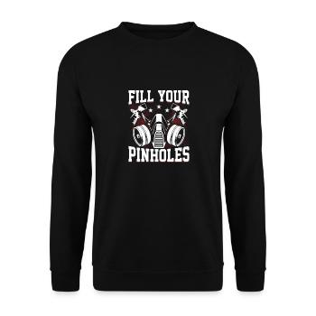 Remplissez vos trous d’épingle Peintre de carrosserie automobile - Sweat-shirt Unisexe - noir - Devant - Alina (178cm) & Michal (187cm)