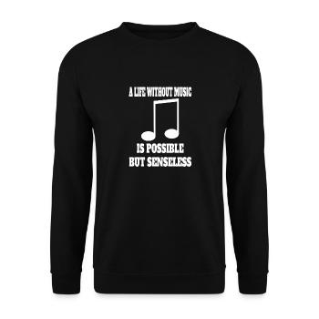 Music Music Saying Musicians Make Music Music Teachers - Unisex Sweatshirt - black - Front - Alina (178cm) & Michal (187cm)