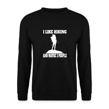 Randonnée en montagne Escalade de bloc Escalade de montagnes Alpinisme - Sweat-shirt Unisexe - noir - Devant - Alina (178cm) & Michal (187cm)