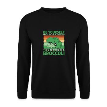 Toujours être un légume de légumes de brocoli - Sweat-shirt Unisexe - noir - Devant - Alina (178cm) & Michal (187cm)