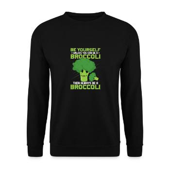 Soyez toujours vous-même sauf si vous pouvez être un brocoli V - Sweat-shirt Unisexe - noir - Devant - Alina (178cm) & Michal (187cm)