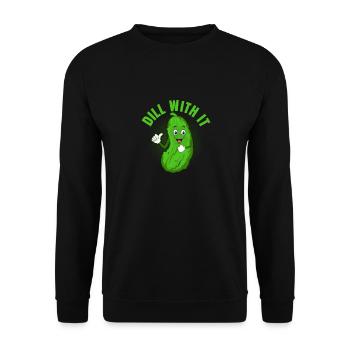 Aneth avec concombre cornichon - Sweat-shirt Unisexe - noir - Devant - Alina (178cm) & Michal (187cm)