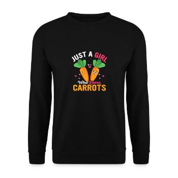 Juste une fille qui aime les carottes Carottes Légumes Carotte - Sweat-shirt Unisexe - noir - Devant - Alina (178cm) & Michal (187cm)
