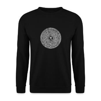 10000 digits Pi sign math lover math - Unisex Sweatshirt - black - Front - Alina (178cm) & Michal (187cm)