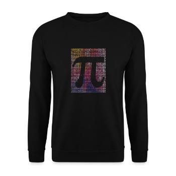 10000 digits Pi Day Sign Math Nerd Funny Math - Unisex Sweatshirt - black - Front - Alina (178cm) & Michal (187cm)