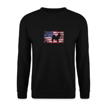 Pomsky Hundebesitzerin Hunderasse Hund Pomsky - Unisex Pullover - Schwarz - Vorne - Alina (178cm) & Michal (187cm)