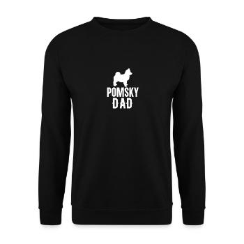 Pomsky papa Hundebesitzerin Hunderasse Hund Pomsky - Unisex Pullover - Schwarz - Vorne - Alina (178cm) & Michal (187cm)