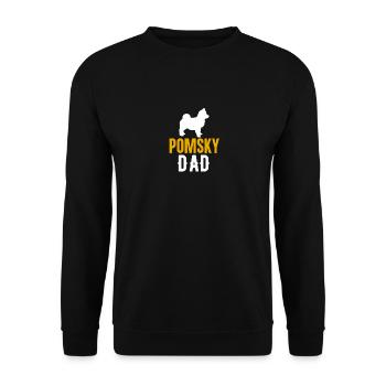 Pomsky Papa Hundebesitzerin Hunderasse Hund Pomsky - Unisex Pullover - Schwarz - Vorne - Alina (178cm) & Michal (187cm)