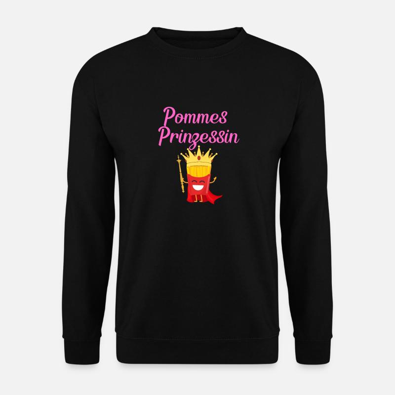 Pommes Prinzessin Fritten Kartoffel - Unisex Pullover - Schwarz