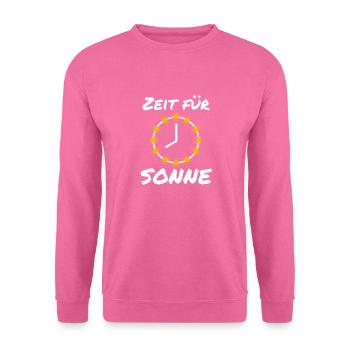 Zeit für Sonne Sommer Sonnenschein Strand - Unisex Pullover - Pink - Vorne