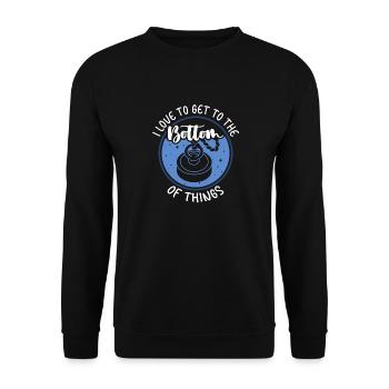 Magnetfischer Magnetangeln Schatzsuche - Unisex Pullover - Schwarz - Vorne - Alina (178cm) & Michal (187cm)