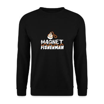Magnetfischer Magnetangeln Schatzsuche - Unisex Pullover - Schwarz - Vorne - Alina (178cm) & Michal (187cm)