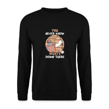 Magnetfischer Magnetangeln Schatzsuche - Unisex Pullover - Schwarz - Vorne - Alina (178cm) & Michal (187cm)