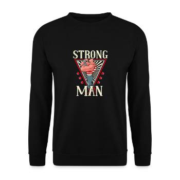 Circus Party Accessories - Strong Man - Unisex Sweatshirt - black - Front - Alina (178cm) & Michal (187cm)