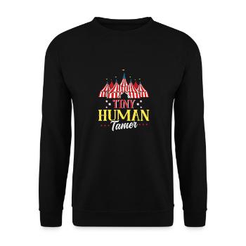 Circus Party Accessories - Tiny Human Tamer - Unisex Sweatshirt - black - Front - Alina (178cm) & Michal (187cm)