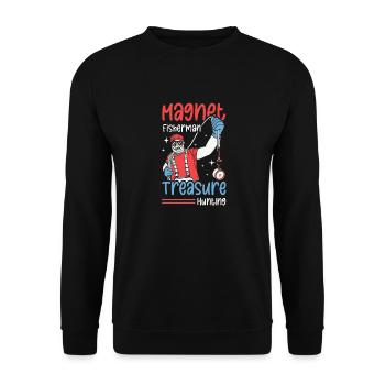 Magnet Fisherman Chasse au trésor de pêche magnétique - Sweat-shirt Unisexe - noir - Devant - Alina (178cm) & Michal (187cm)