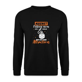 Magnetfischer Magnetangeln Schatzsuche - Unisex Pullover - Schwarz - Vorne - Alina (178cm) & Michal (187cm)